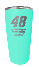 Load image into Gallery viewer, Alex Bowman NASCAR #48 Etched 16 oz Stainless Steel Tumbler
