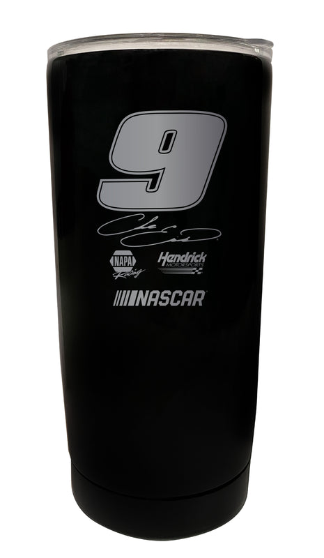 Chase Elliott NASCAR #9 Etched 16 oz Stainless Steel Tumbler