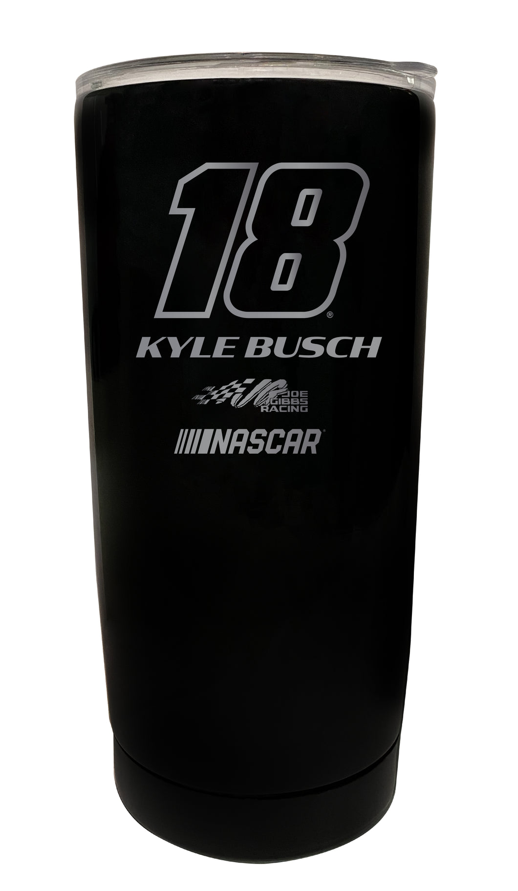 Kyle Busch #18 NASCAR Cup Series Etched 16 oz Stainless Steel Tumbler