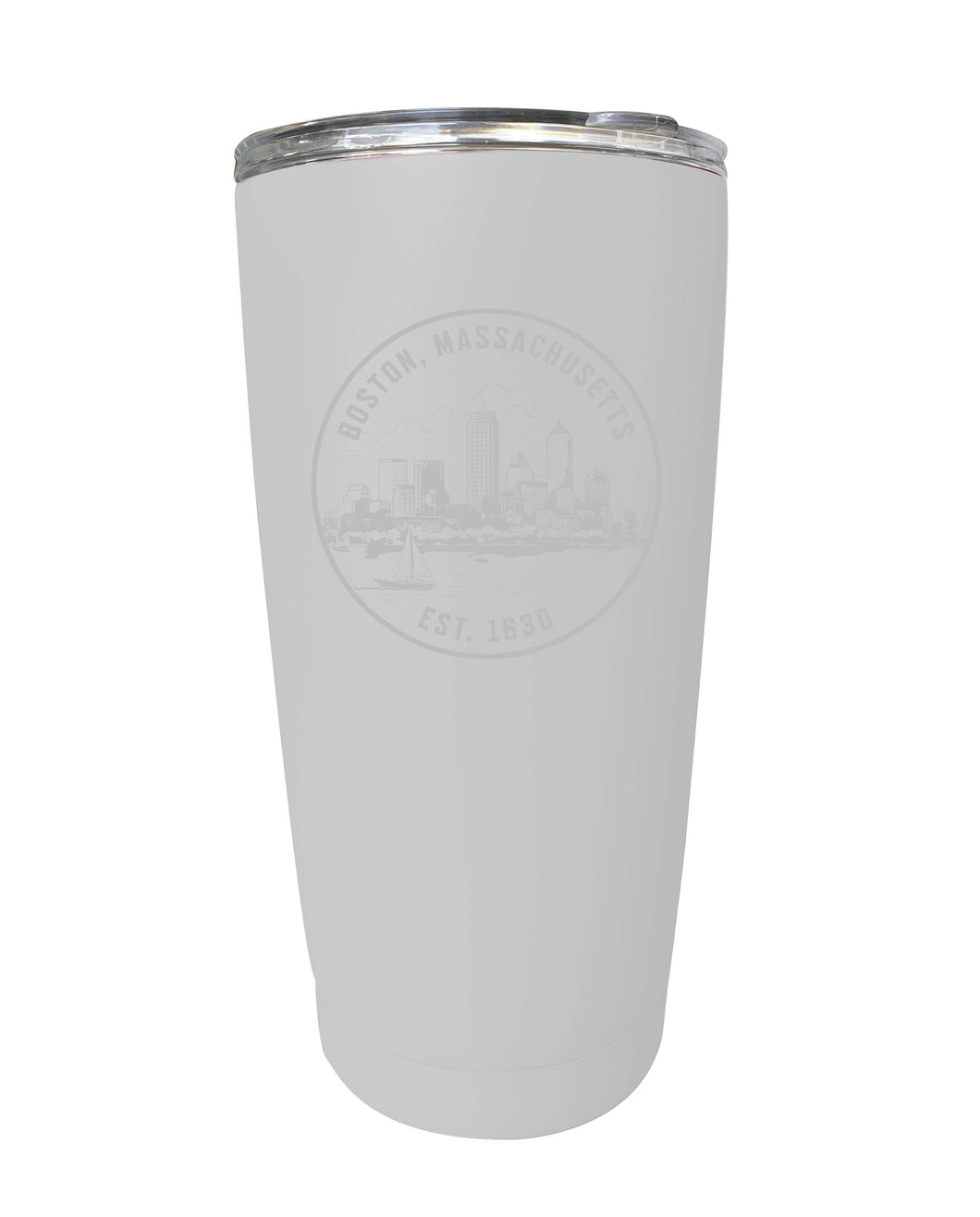 Boston Massachusetts Souvenir 16 oz Engraved  Insulated Tumbler