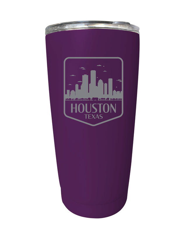 Houston Texas Souvenir 16 oz Engraved Stainless Steel Insulated Tumbler