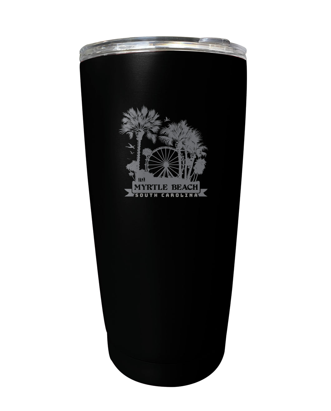Myrtle Beach South Carolina Laser Etched Souvenir 16 oz Stainless Steel Insulated Tumbler