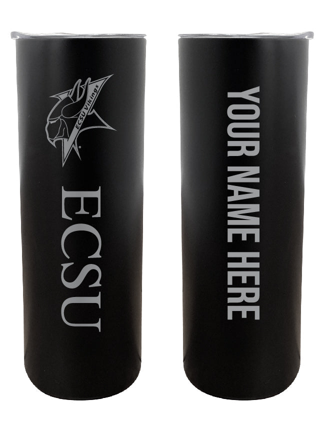 Elizabeth City State University Etched Custom NCAA Skinny Tumbler - 20oz Personalized Stainless Steel Insulated Mug