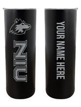 Load image into Gallery viewer, Northern Illinois Huskies Etched Custom NCAA Skinny Tumbler - 20oz Personalized Stainless Steel Insulated Mug
