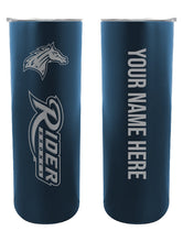 Load image into Gallery viewer, Rider University Broncos  Etched Custom NCAA Skinny Tumbler - 20oz Personalized Stainless Steel Insulated Mug
