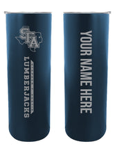 Load image into Gallery viewer, Stephen F. Austin State University Etched Custom NCAA Skinny Tumbler - 20oz Personalized Stainless Steel Insulated Mug
