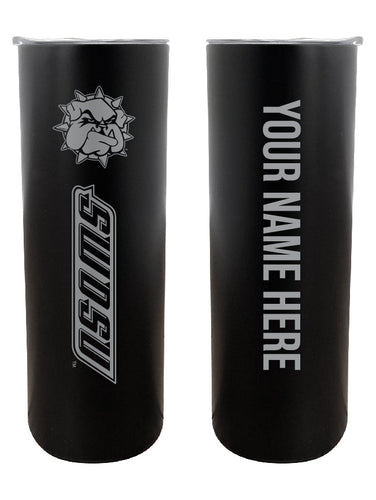Southwestern Oklahoma State University Etched Custom NCAA Skinny Tumbler - 20oz Personalized Stainless Steel Insulated Mug