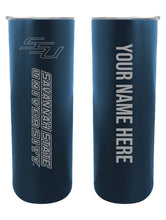 Load image into Gallery viewer, University of Tampa Spartans Etched Custom NCAA Skinny Tumbler - 20oz Personalized Stainless Steel Insulated Mug
