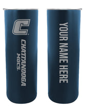 Load image into Gallery viewer, University of Tennessee at Chattanooga Etched Custom NCAA Skinny Tumbler - 20oz Personalized Stainless Steel Insulated Mug
