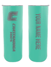 Load image into Gallery viewer, University of Tennessee at Chattanooga Etched Custom NCAA Skinny Tumbler - 20oz Personalized Stainless Steel Insulated Mug

