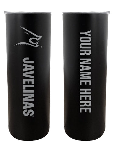 Texas A&M Kingsville Javelinas Etched Custom NCAA Skinny Tumbler - 20oz Personalized Stainless Steel Insulated Mug