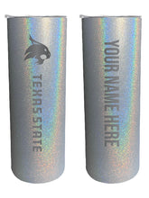 Load image into Gallery viewer, Texas State Bobcats 20 oz Customizable Insulated Stainless Steel Skinny Tumbler
