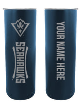 Load image into Gallery viewer, North Carolina Wilmington Seahawks 20 oz Customizable Insulated Stainless Steel Skinny Tumbler
