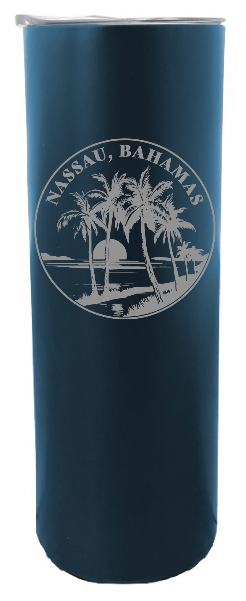 Nassau the Bahamas Souvenir 20 oz Engraved Insulated Stainless Steel Skinny Tumbler