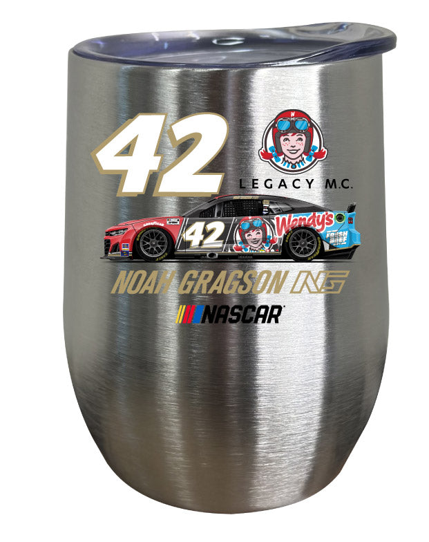 #42 Noah Gragson W Officially Licensed 12oz Insulated Wine Stainless Steel Tumbler