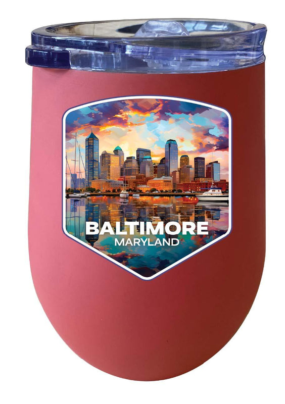 Baltimore Maryland A Souvenir 12 oz Insulated Wine  Tumbler