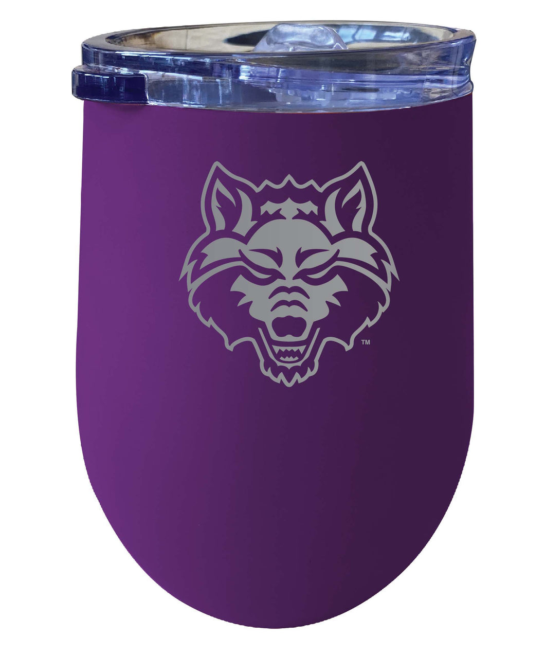 Arkansas State NCAA Laser-Etched Wine Tumbler - 12oz  Stainless Steel Insulated Cup