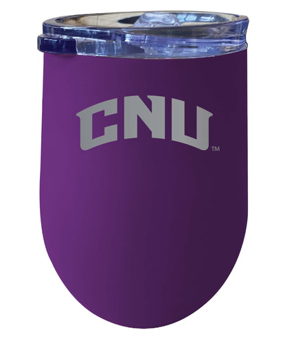 Christopher Newport Captains NCAA Laser-Etched Wine Tumbler - 12oz  Stainless Steel Insulated Cup