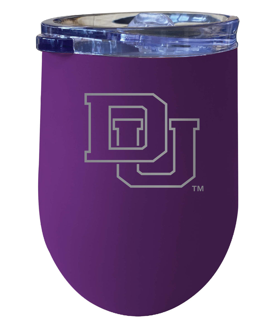 University of Denver Pioneers 12 oz Etched Insulated Wine Stainless Steel Tumbler Purple