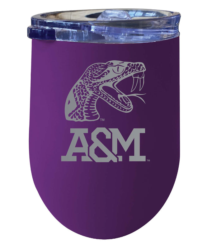 Florida A&M Rattlers NCAA Laser-Etched Wine Tumbler - 12oz  Stainless Steel Insulated Cup