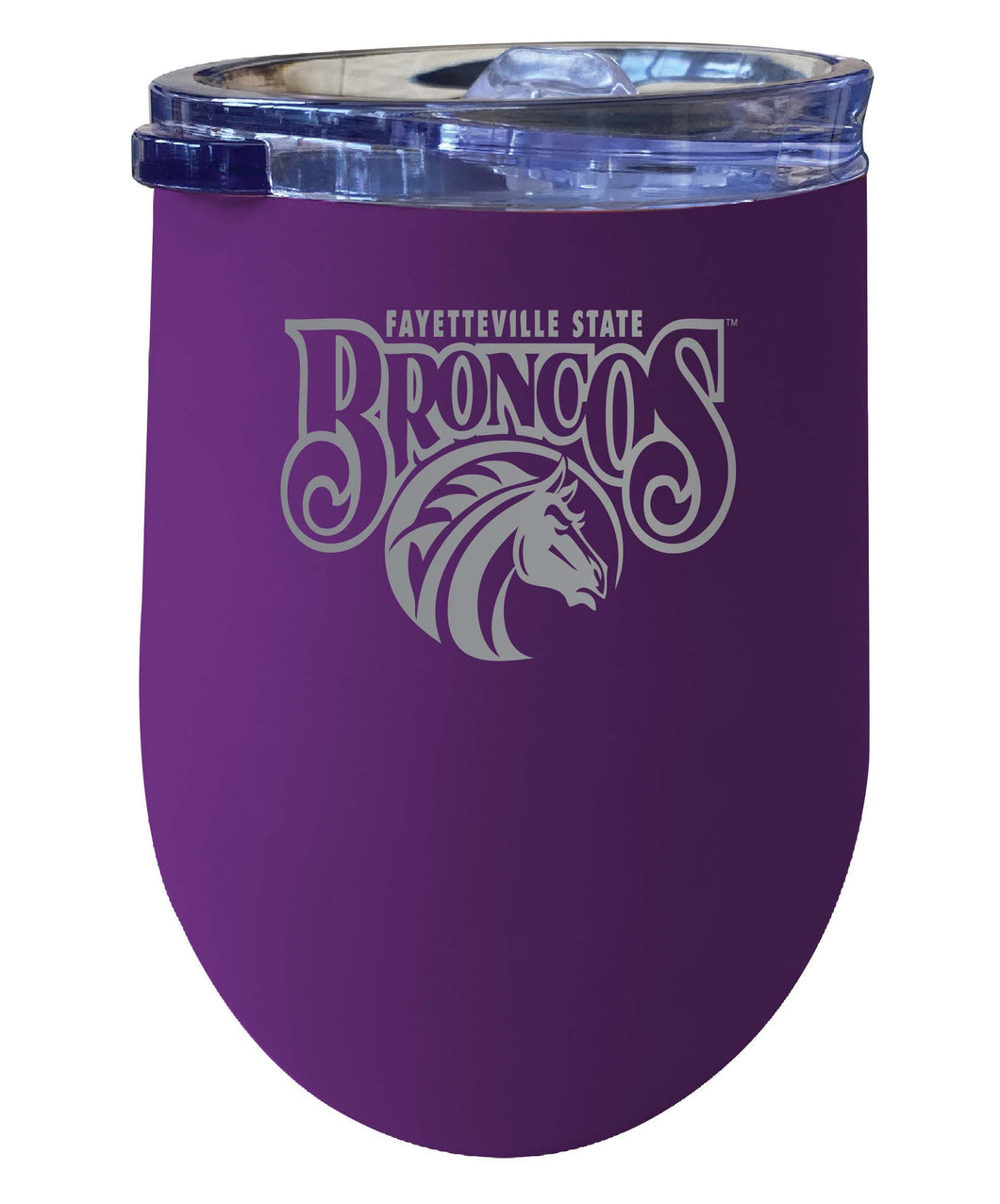 Fayetteville State University 12 oz Etched Insulated Wine Stainless Steel Tumbler Purple