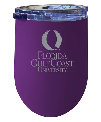 Florida Gulf Coast Eagles NCAA Laser-Etched Wine Tumbler - 12oz  Stainless Steel Insulated Cup