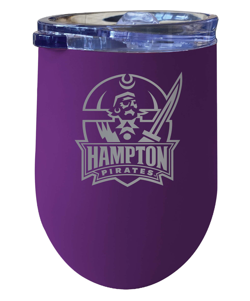 Hampton University NCAA Laser-Etched Wine Tumbler - 12oz  Stainless Steel Insulated Cup