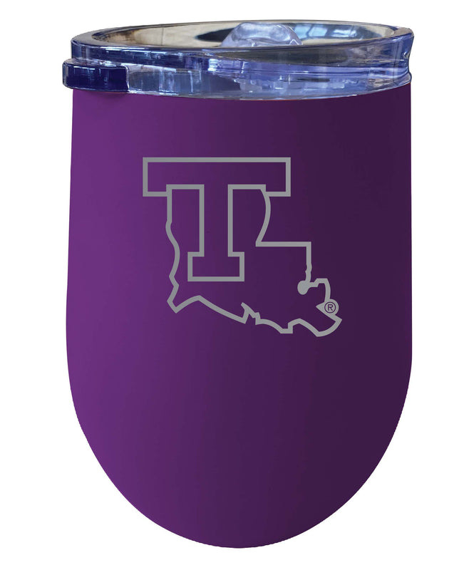 Louisiana Tech Bulldogs NCAA Laser-Etched Wine Tumbler - 12oz  Stainless Steel Insulated Cup