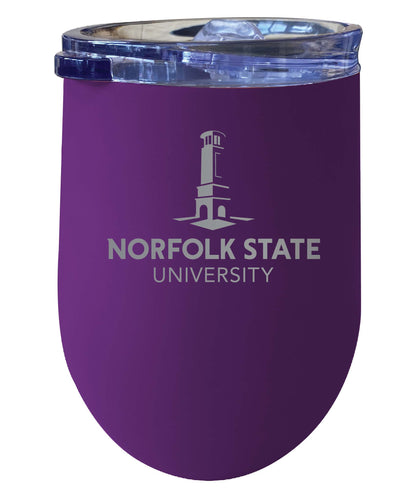 Norfolk State University NCAA Laser-Etched Wine Tumbler - 12oz  Stainless Steel Insulated Cup