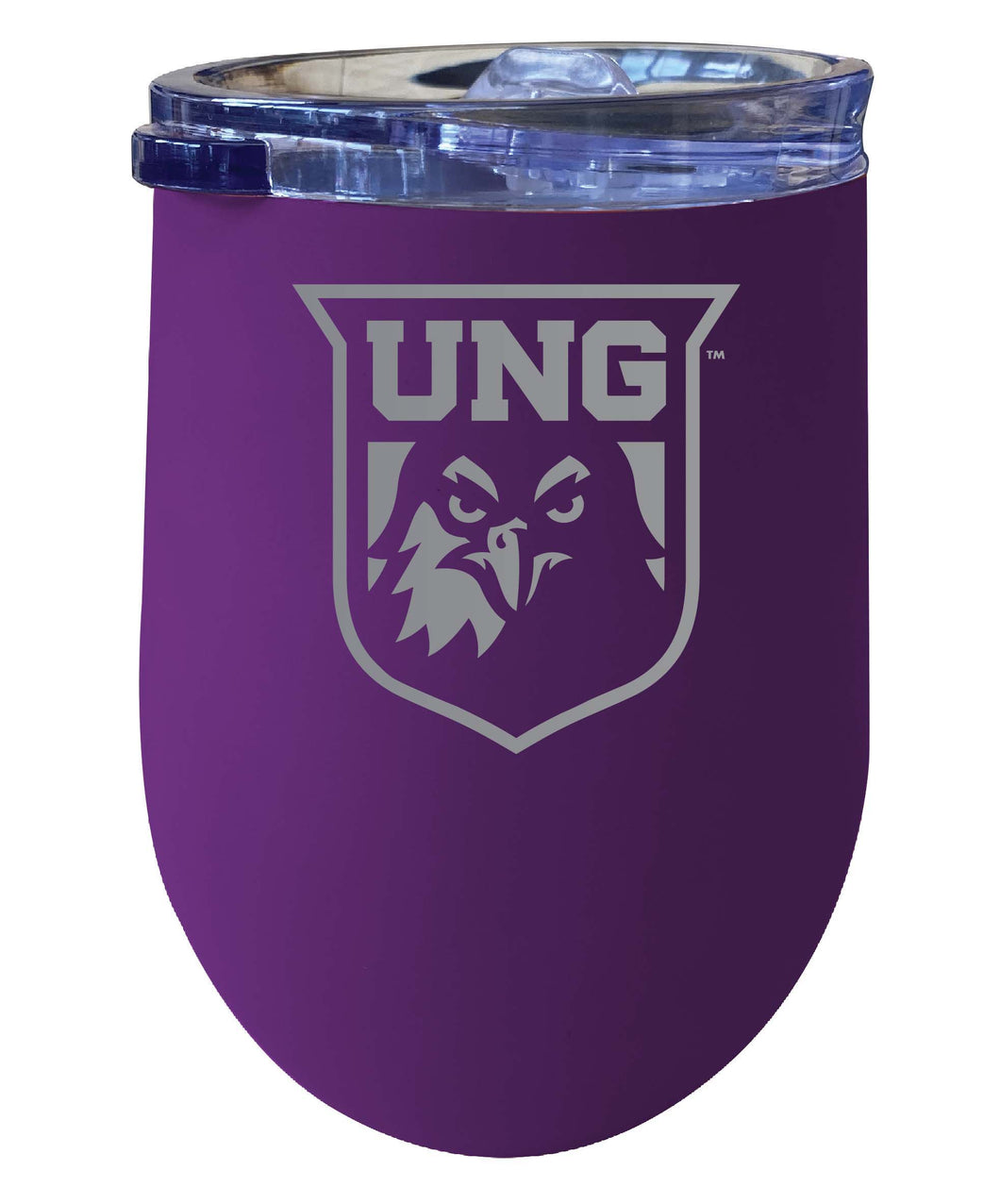 North Georgia Nighhawks 12 oz Etched Insulated Wine Stainless Steel Tumbler Purple