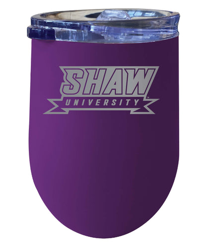 Shaw University Bears NCAA Laser-Etched Wine Tumbler - 12oz  Stainless Steel Insulated Cup