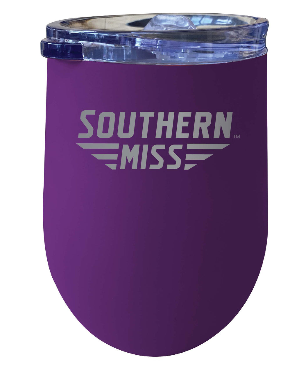 Southern Mississippi Golden Eagles 12 oz Etched Insulated Wine Stainless Steel Tumbler Purple