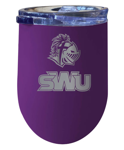 Southern Wesleyan University NCAA Laser-Etched Wine Tumbler - 12oz  Stainless Steel Insulated Cup