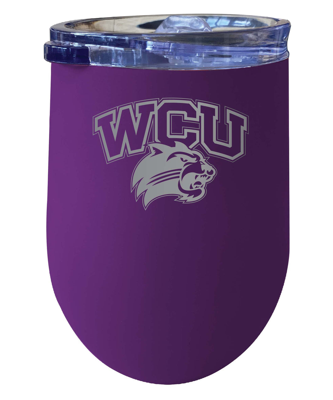 Western Carolina University 12 oz Etched Insulated Wine Stainless Steel Tumbler Purple