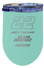 Load image into Gallery viewer, Joey Logano NASCAR #22 12 oz Etched Insulated Wine Tumbler

