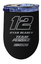 Load image into Gallery viewer, Ryan Blaney NASCAR #12 12 oz Etched Insulated Wine Tumbler
