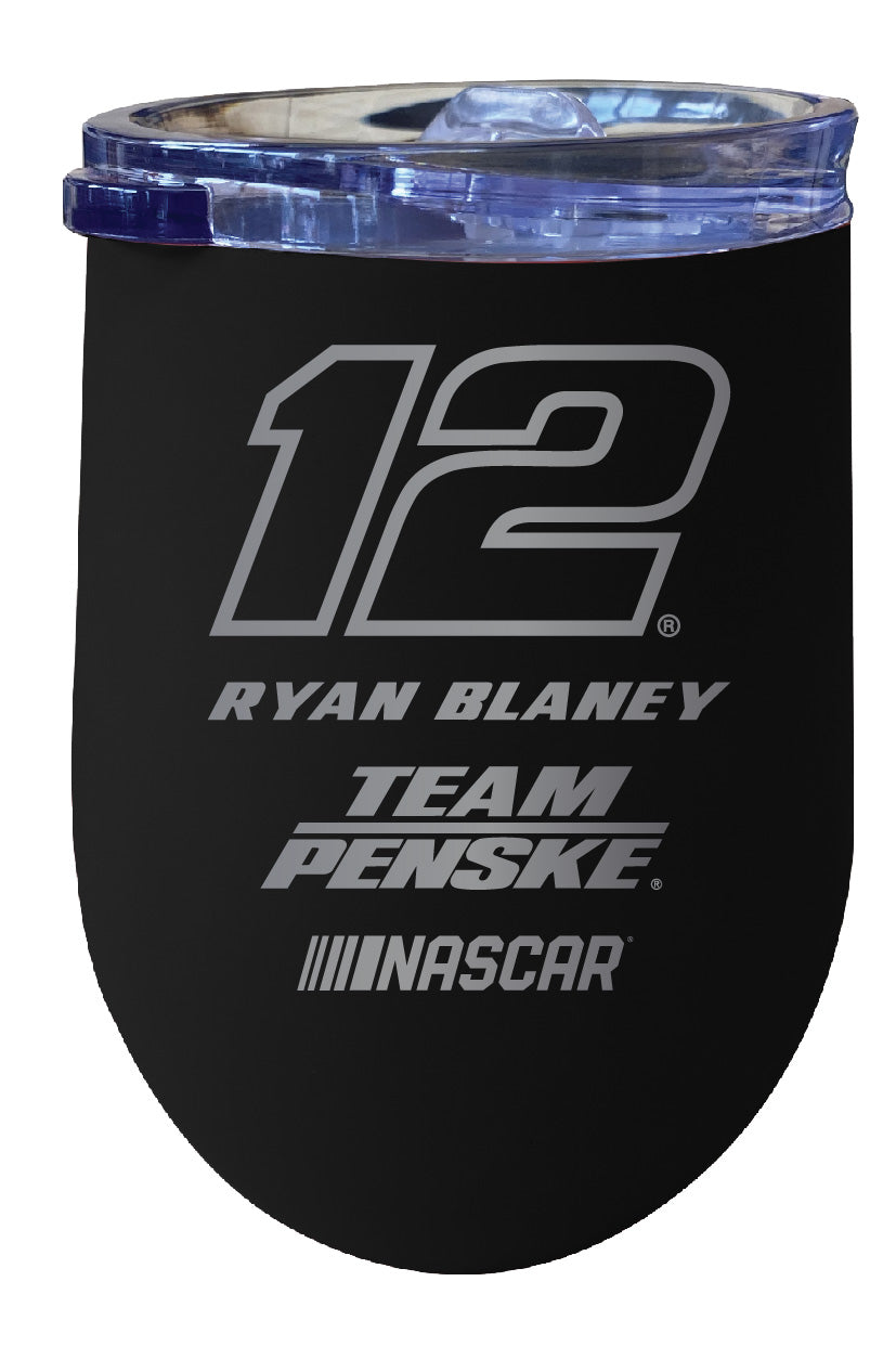 Ryan Blaney NASCAR #12 12 oz Etched Insulated Wine Tumbler