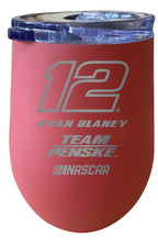 Load image into Gallery viewer, Ryan Blaney NASCAR #12 12 oz Etched Insulated Wine Tumbler
