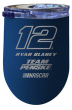 Load image into Gallery viewer, Ryan Blaney NASCAR #12 12 oz Etched Insulated Wine Tumbler
