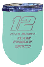 Load image into Gallery viewer, Ryan Blaney NASCAR #12 12 oz Etched Insulated Wine Tumbler
