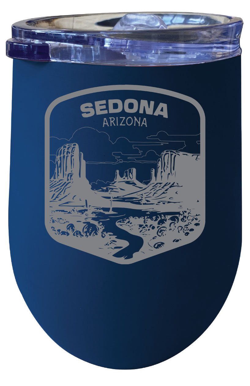 Sedona Arizona Souvenir 12 oz Engraved Insulated Wine Stainless Steel Tumbler