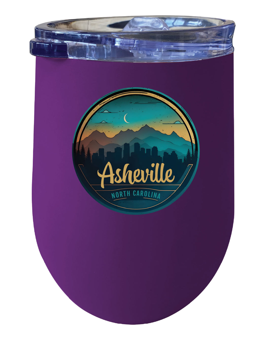 Asheville North Carolina Souvenir 12 oz Insulated Wine Stainless Steel Tumbler