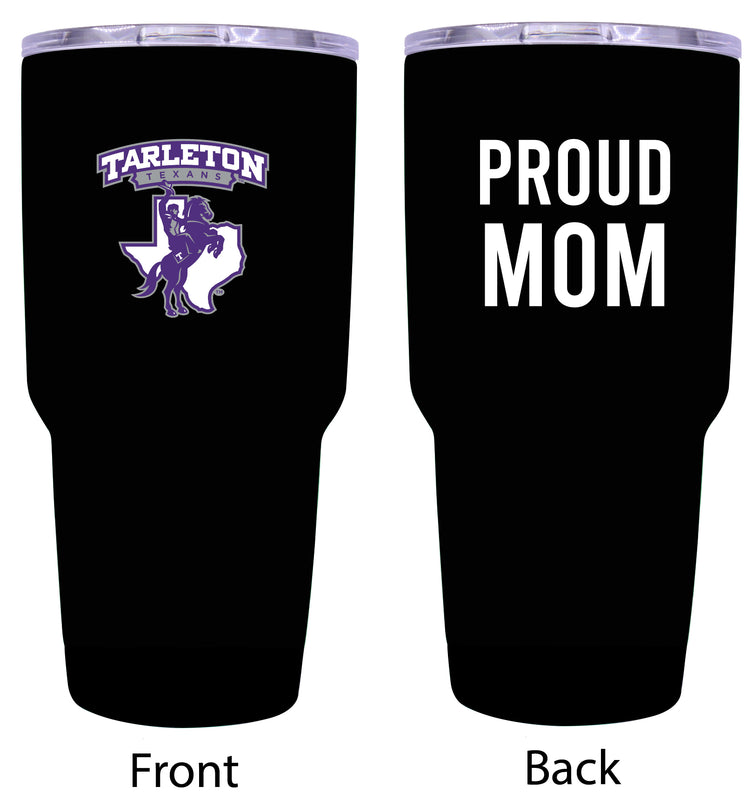Tarleton State University Proud Mom 24 oz Insulated Stainless Steel Tumbler - Black