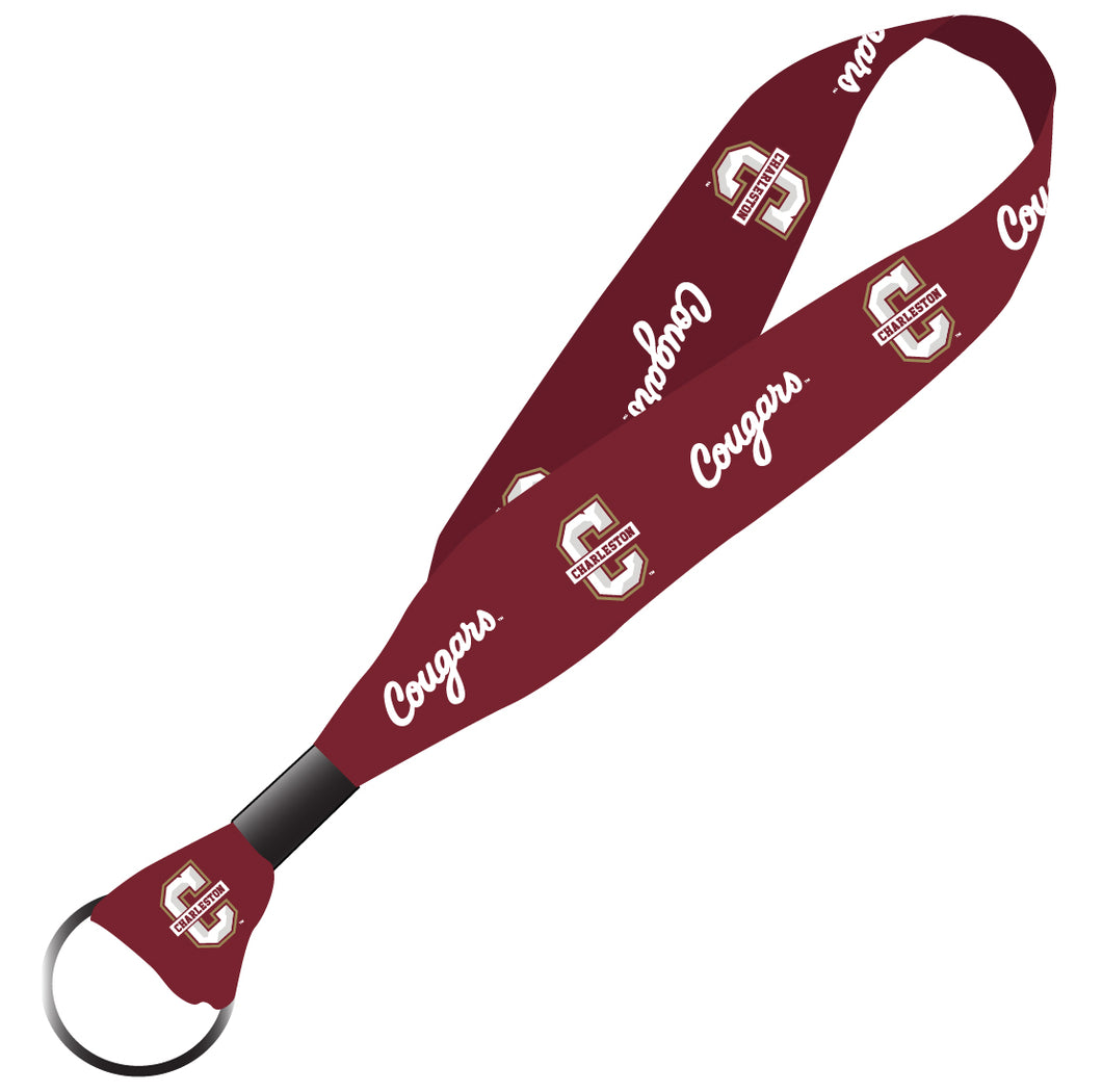 College of Charleston NCAA Spirit Cloth Keychain Lanyard