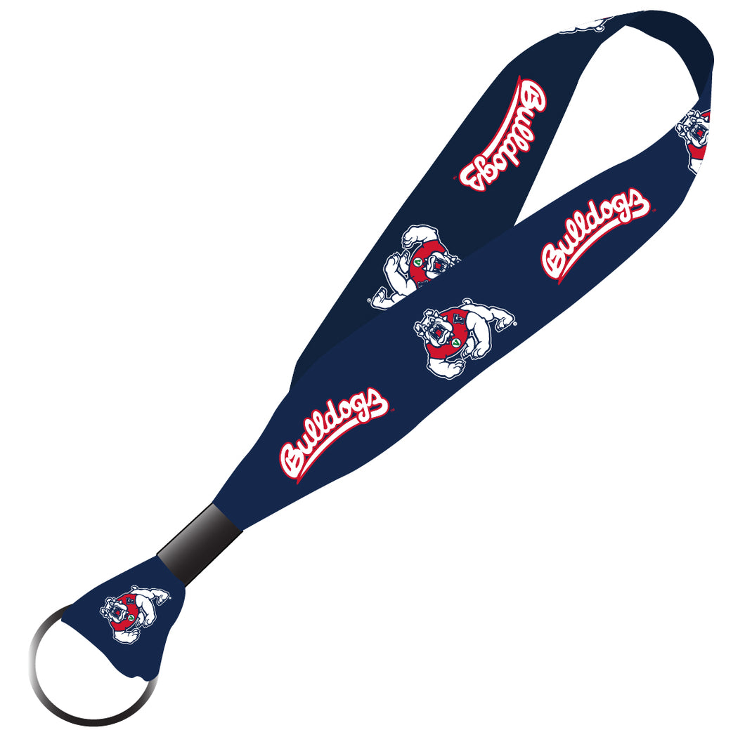 Fresno State Bulldogs NCAA Spirit Cloth Keychain Lanyard