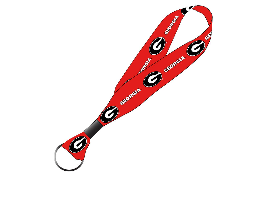 Georgia Bulldogs NCAA Spirit Cloth Keychain Lanyard