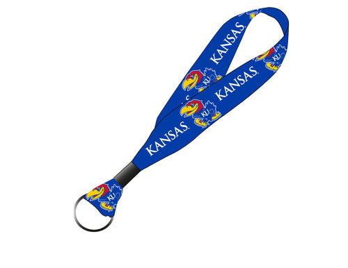Kansas Jayhawks NCAA Spirit Cloth Keychain Lanyard