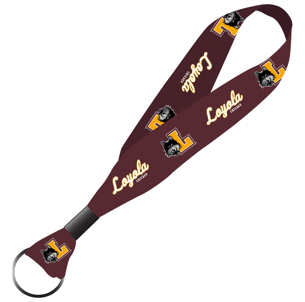 Loyola University Ramblers NCAA Spirit Cloth Keychain Lanyard