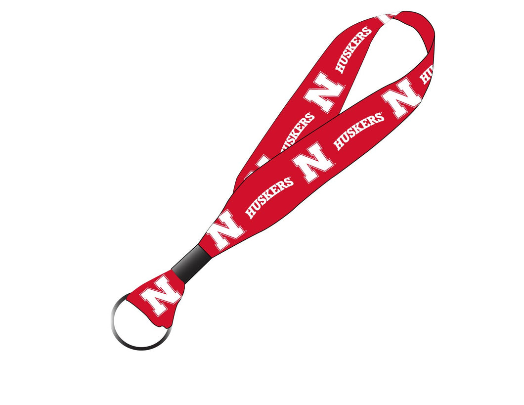 Nebraska Cornhuskers NCAA Spirit Cloth Keychain Lanyard