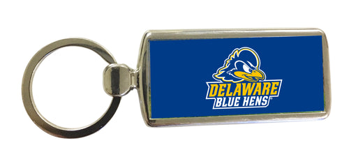 Delaware Blue Hens Metal Keychain